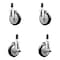 Service Caster 5 Inch 316SS Black Poly Swivel 1-1/4 Inch Expanding Stem Caster Brake SCC, 2PK SS316EX20S514-PPUB-BLK-2-TLB-2-114 - alternate 1